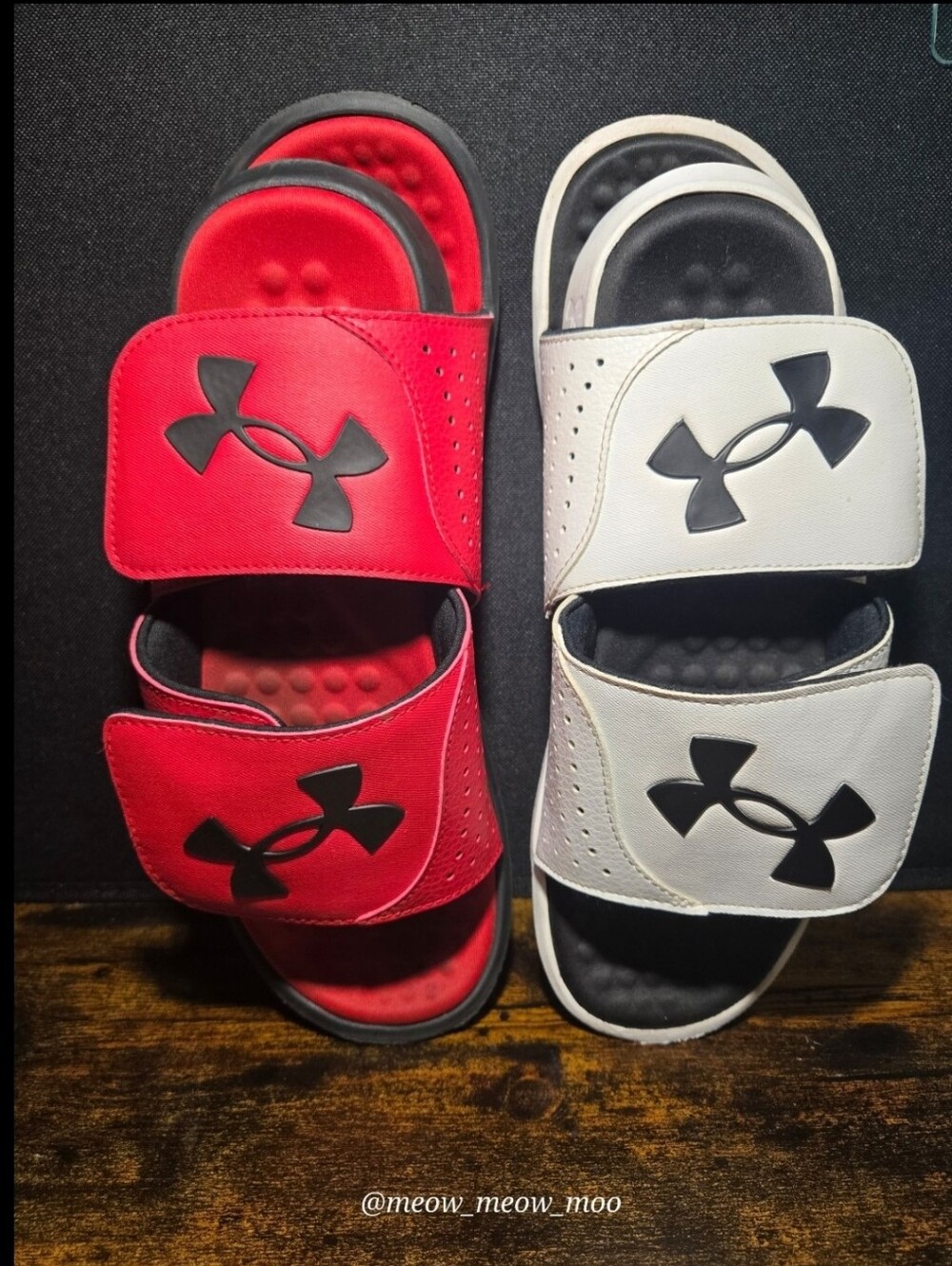 2 Pair Under Armour Ignite VI Graphic Slides Red White Black Size 8